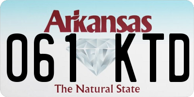 AR license plate 061KTD