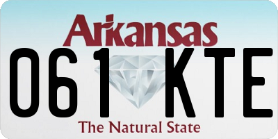 AR license plate 061KTE