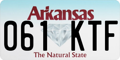 AR license plate 061KTF