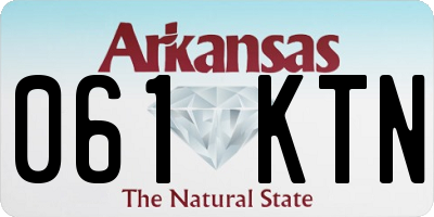 AR license plate 061KTN