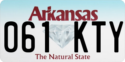 AR license plate 061KTY