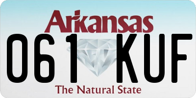AR license plate 061KUF