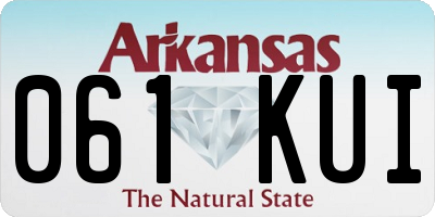 AR license plate 061KUI
