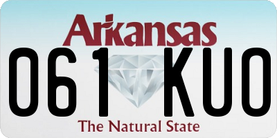 AR license plate 061KUO