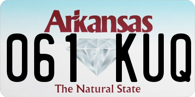 AR license plate 061KUQ
