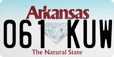 AR license plate 061KUW