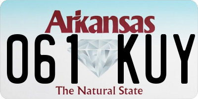 AR license plate 061KUY