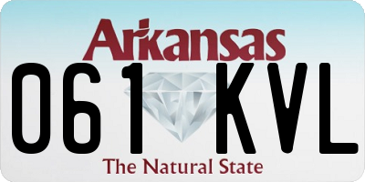 AR license plate 061KVL