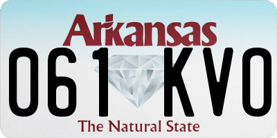 AR license plate 061KVO