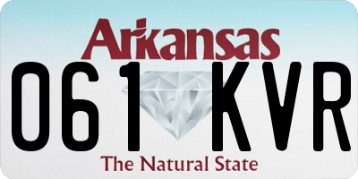 AR license plate 061KVR