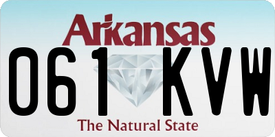AR license plate 061KVW