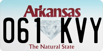 AR license plate 061KVY