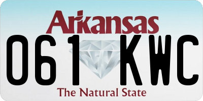 AR license plate 061KWC