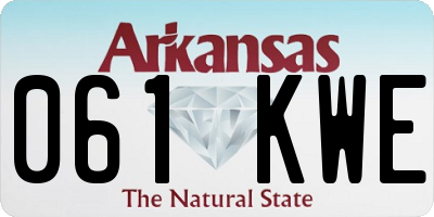 AR license plate 061KWE