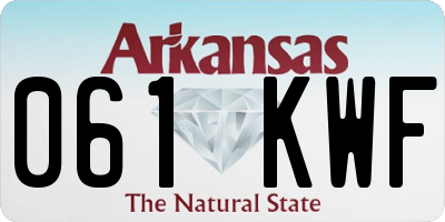 AR license plate 061KWF