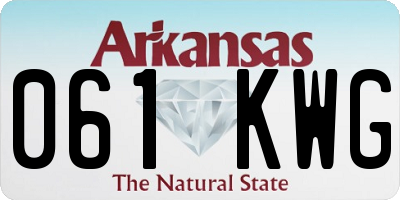 AR license plate 061KWG