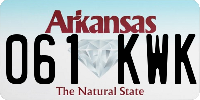 AR license plate 061KWK