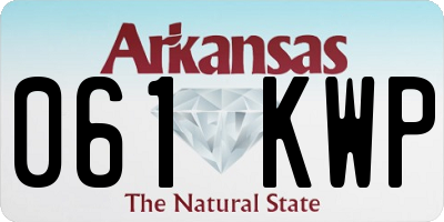 AR license plate 061KWP
