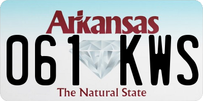 AR license plate 061KWS