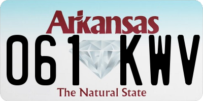 AR license plate 061KWV