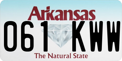 AR license plate 061KWW