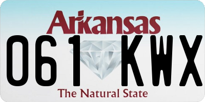 AR license plate 061KWX