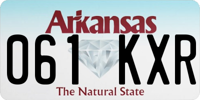 AR license plate 061KXR