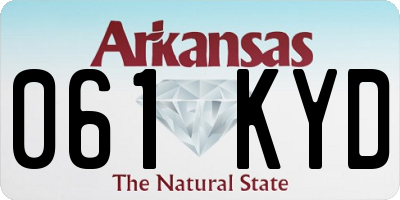 AR license plate 061KYD