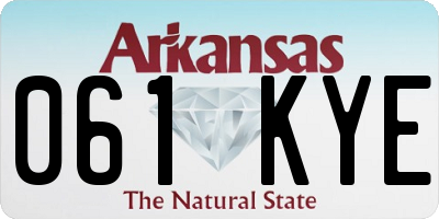 AR license plate 061KYE