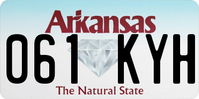 AR license plate 061KYH