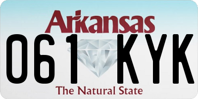 AR license plate 061KYK
