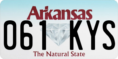 AR license plate 061KYS