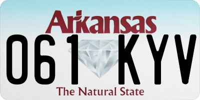 AR license plate 061KYV
