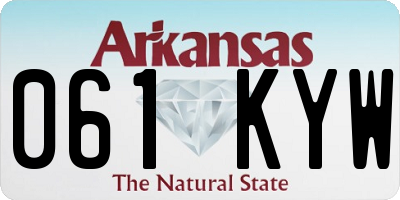 AR license plate 061KYW