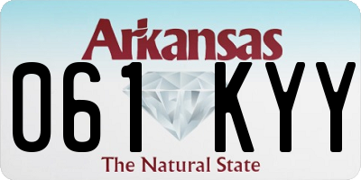 AR license plate 061KYY