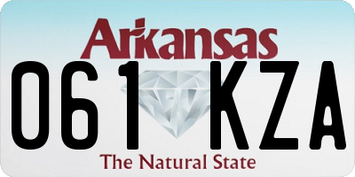 AR license plate 061KZA