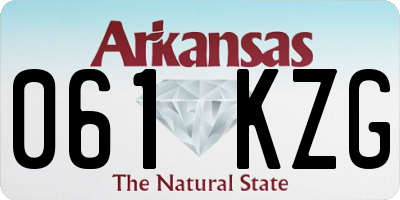 AR license plate 061KZG