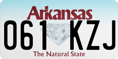 AR license plate 061KZJ