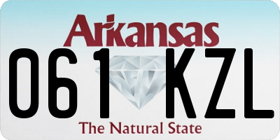 AR license plate 061KZL