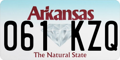 AR license plate 061KZQ