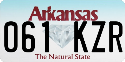AR license plate 061KZR
