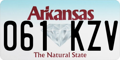 AR license plate 061KZV