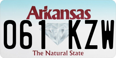 AR license plate 061KZW