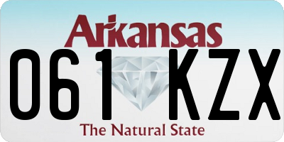 AR license plate 061KZX