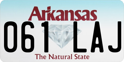 AR license plate 061LAJ