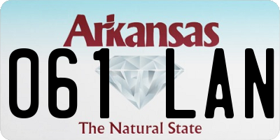 AR license plate 061LAN