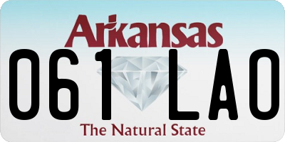 AR license plate 061LAO
