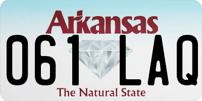 AR license plate 061LAQ