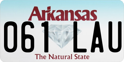 AR license plate 061LAU