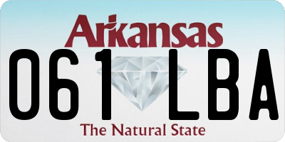 AR license plate 061LBA